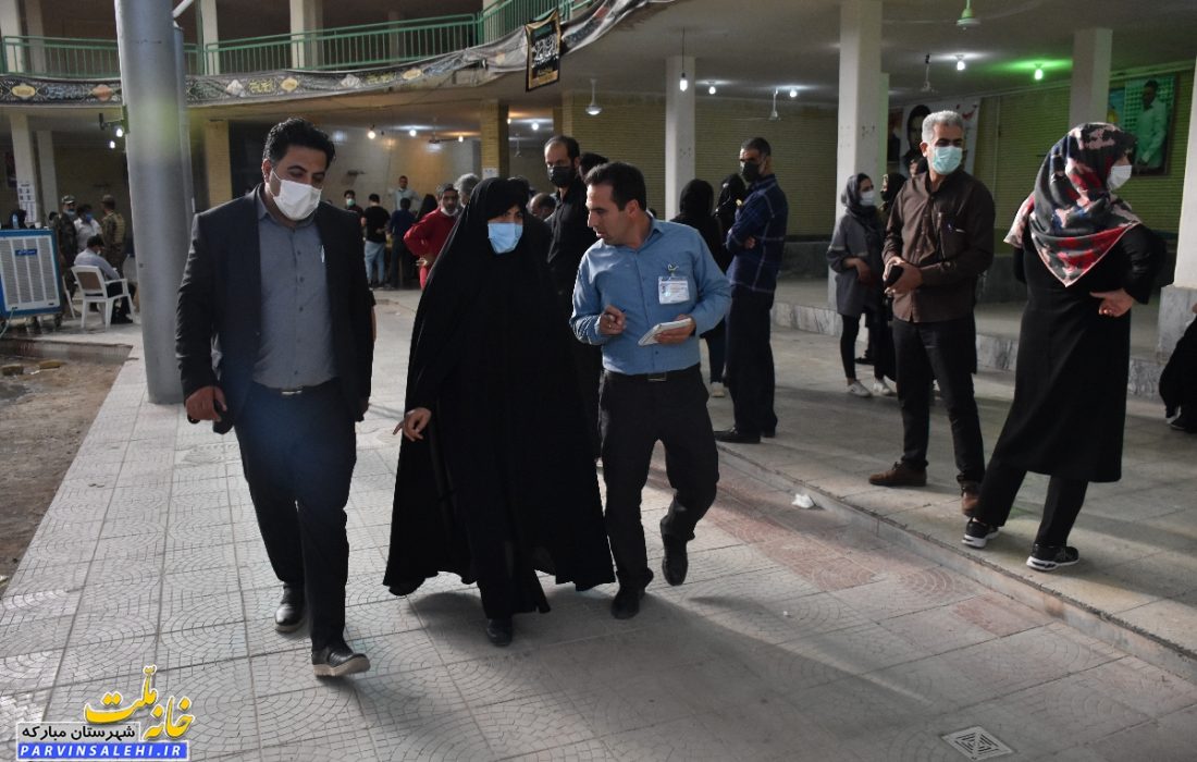 بازدید دکتر صالحی از روند انتخابات در شهرستان مبارکه