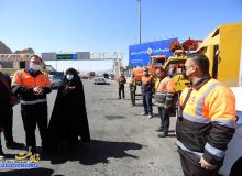 حضور نماینده مبارکه در بین اکیپ راهداری مستقر در پلیس راه