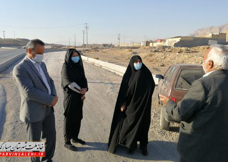 بازدید نماینده مبارکه از پروژه ساماندهی ورودی روستای بداغ آباد