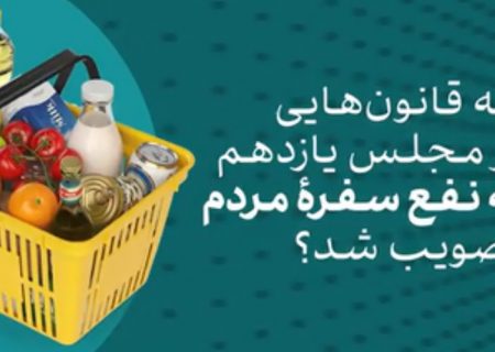 چه قانون هایی در مجلس یازدهم به نفع سفره مردم تصویب شد؟
